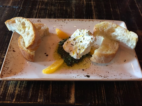 Robiola - Fennel-Almond Pesto, Oranges, Ciabatta ($7)