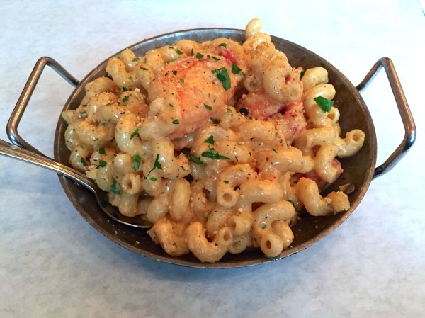 Lobster Macaroni - Cavatappi Pasta, Smoked Cheddar Mornay, Togarashi Breadcrumbs ($19)