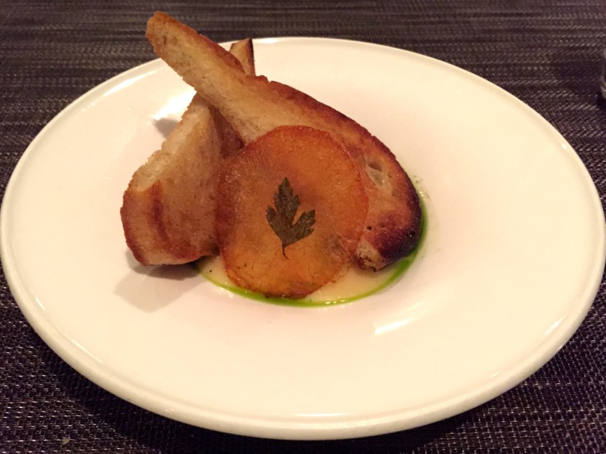 Culver Farm Duck Egg, Smoked Potato Puree, Parsley, Country Sourdough ($12.50)